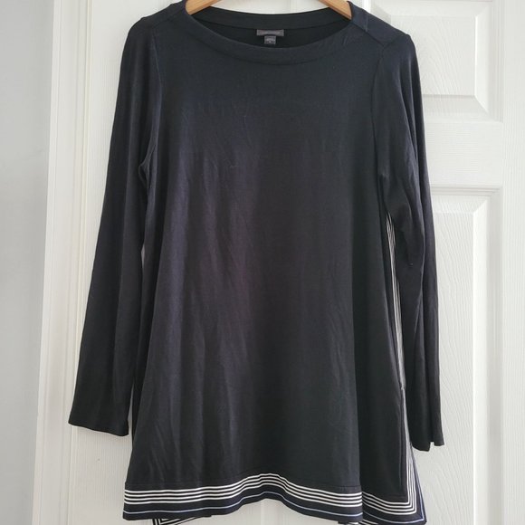 J. Jill Wearever Collection Black tunic with stripes on the side size Meduim - Picture 2 of 7
